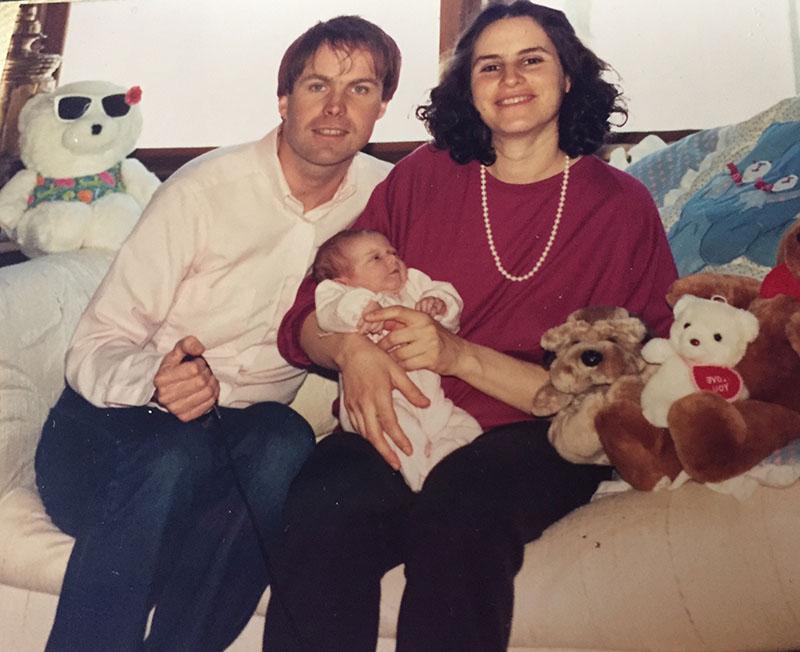 Jennifer Tripucka being held as an infant by her parents before surgery. (Photo courtesy of Jennifer Tripucka)